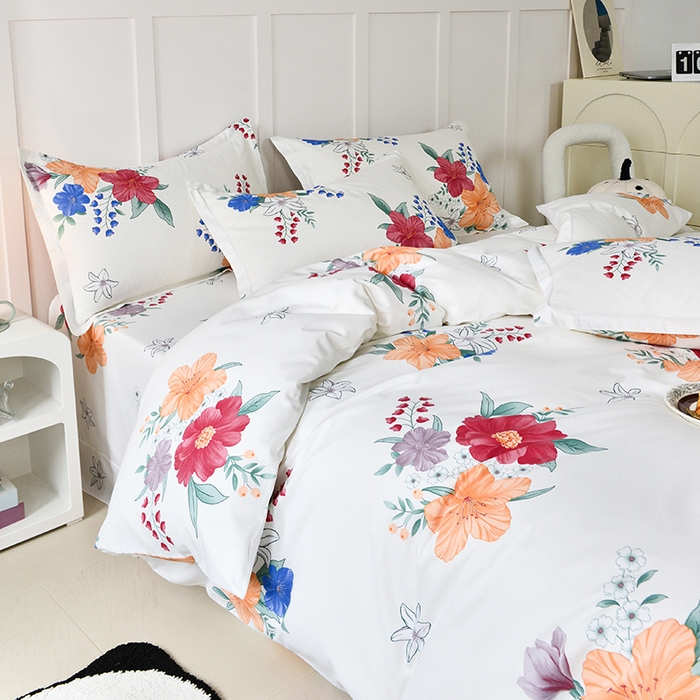 91家纺网 家纺一手货源 找家纺 登登家纺 2025新款全棉四件套 花样年华