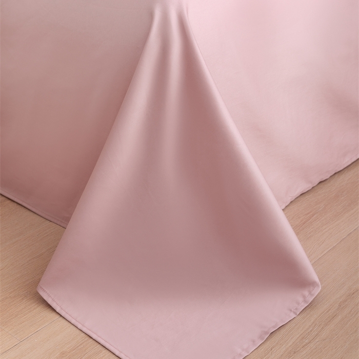 91家纺网 家纺一手货源 找家纺 宝时兰 2025新款100支新疆长绒棉单品床单全棉枕套纯棉三件套 茱萸粉