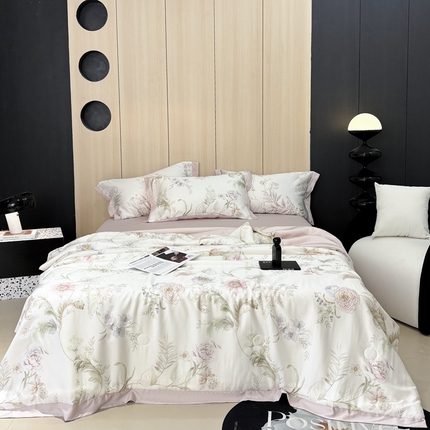 慕梵家居 2025新款莱赛尔纤维夏被 春日落樱