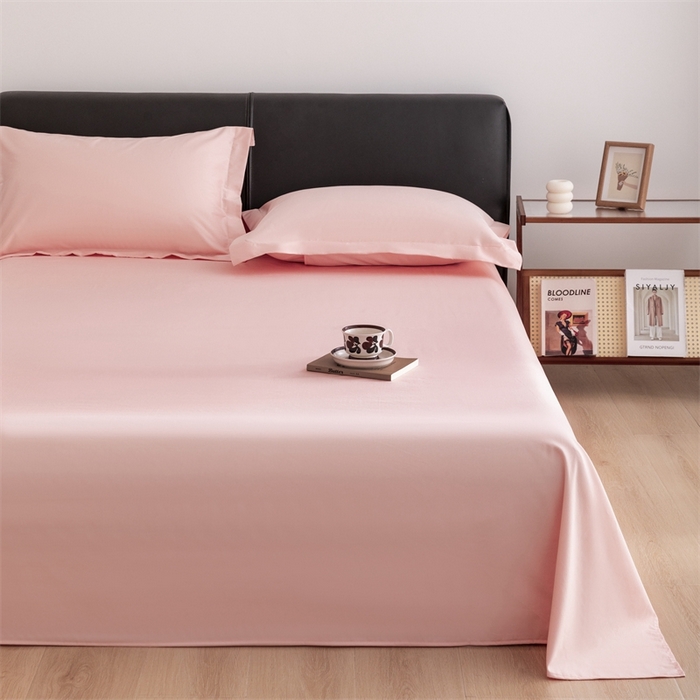 91家纺网 家纺一手货源 找家纺 宝时兰 2025新款100支新疆长绒棉单品床单全棉枕套纯棉三件套 倾颜玉