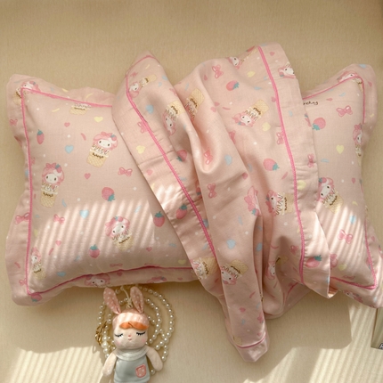 91家纺网 家纺一手货源 找家纺 （总）百寐 2025母婴级A类双层棉纱枕套婴幼儿30*50卡通宝宝枕套35*55/40*60/48*74子母信封枕套