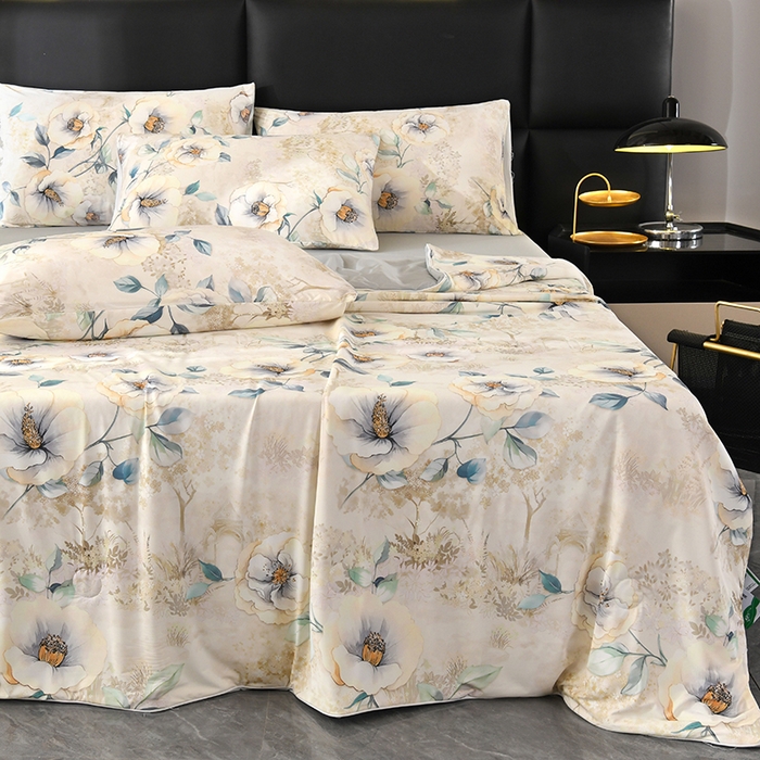 91家纺网 家纺一手货源 找家纺 欧夏家纺 2025新款凉感玻尿酸焕颜被夏被 一枝独秀