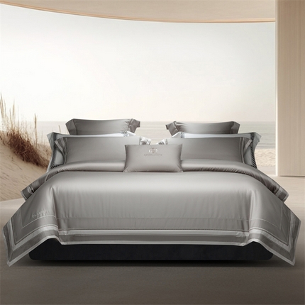 91家纺网 家纺一手货源 找家纺 （总）高大尚婚庆馆 2025春夏新款 长绒棉高端绣花四件套-图丽斯