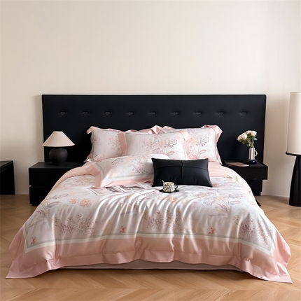 91家纺网 家纺一手货源 找家纺 （总）朵希曼 2025年新款60s天丝棉数码印花四件套