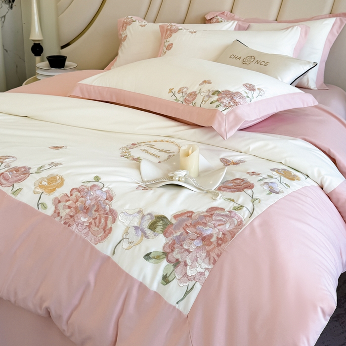 91家纺网 家纺一手货源 找家纺 （总）2025新款水洗棉伊莉莎系列四件套