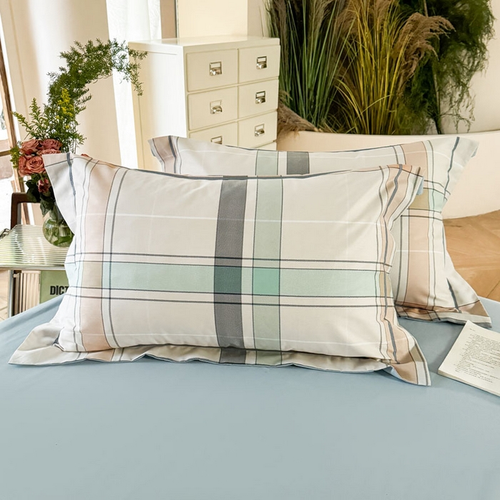 91家纺网 家纺一手货源 找家纺 7V 2025全棉被套133*76纯棉轻奢宽边单被套喷气长绒棉面料 乐悠闲