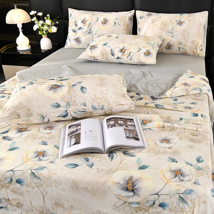 91家纺网 家纺一手货源 找家纺 欧夏家纺 2025新款凉感玻尿酸焕颜被夏被 一枝独秀