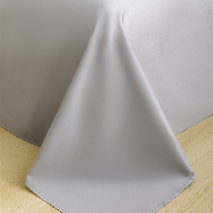 91家纺网 家纺一手货源 找家纺 宝时兰 2025新款100支新疆长绒棉单品床单全棉枕套纯棉三件套 牧云灰