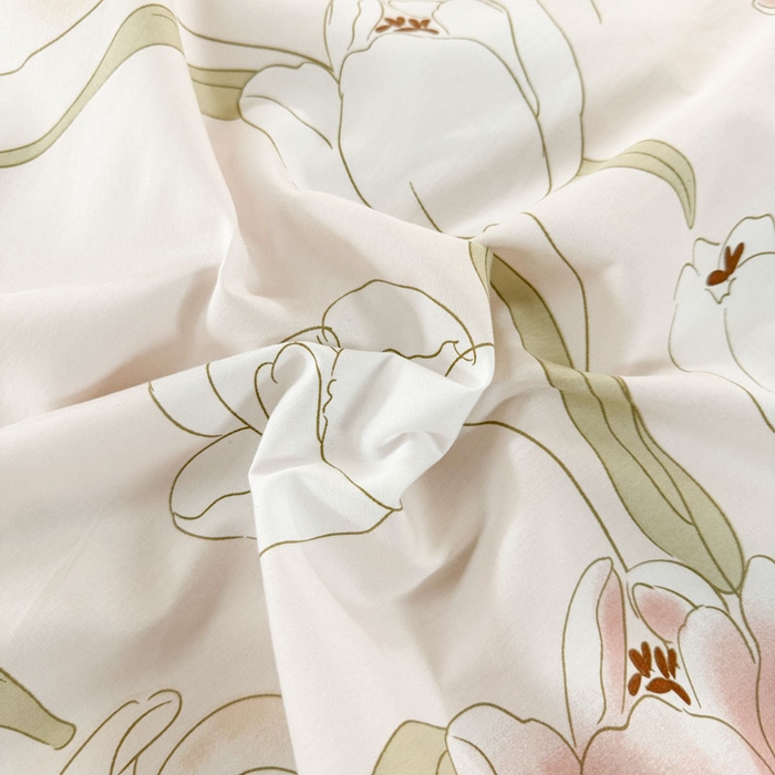 91家纺网 家纺一手货源 找家纺 7V 2025全棉被套133*76纯棉轻奢宽边单被套喷气长绒棉面料 玫瑰集-粉