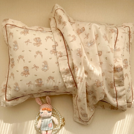 91家纺网 家纺一手货源 找家纺 （总）百寐 2025母婴级A类双层棉纱枕套婴幼儿30*50卡通宝宝枕套35*55/40*60/48*74子母信封枕套