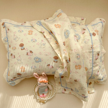 91家纺网 家纺一手货源 找家纺 （总）百寐 2025母婴级A类双层棉纱枕套婴幼儿30*50卡通宝宝枕套35*55/40*60/48*74子母信封枕套