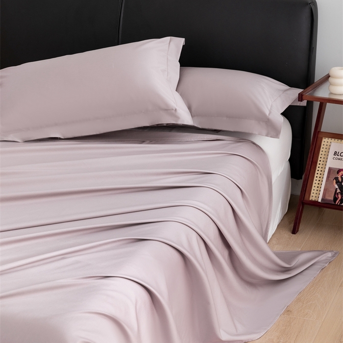 91家纺网 家纺一手货源 找家纺 宝时兰 2025新款100支新疆长绒棉单品床单全棉枕套纯棉三件套 星黛紫