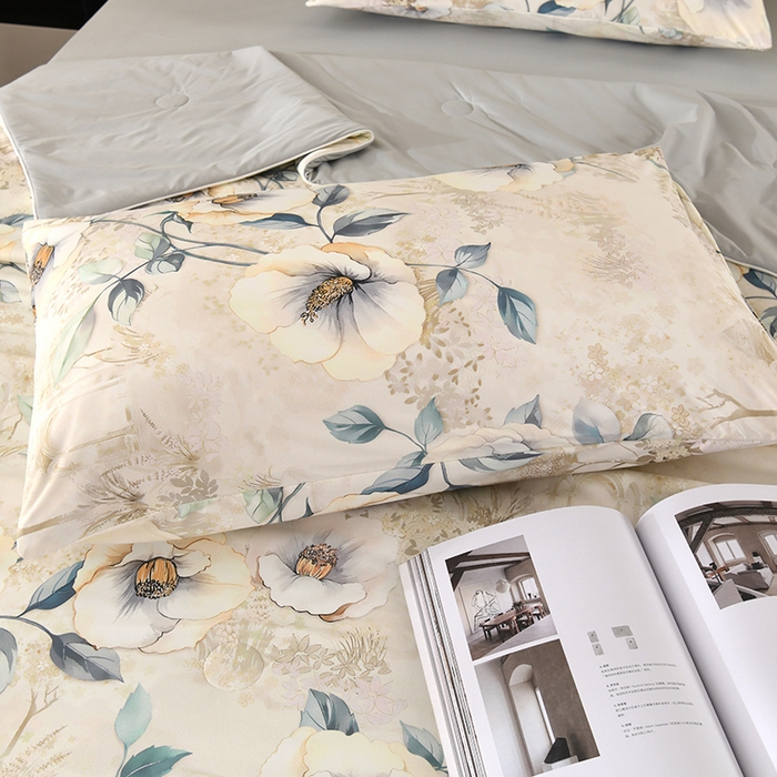 91家纺网 家纺一手货源 找家纺 欧夏家纺 2025新款凉感玻尿酸焕颜被夏被 一枝独秀