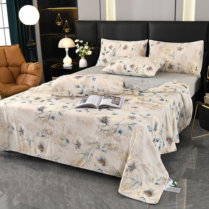 91家纺网 家纺一手货源 找家纺 欧夏家纺 2025新款凉感玻尿酸焕颜被夏被 一枝独秀