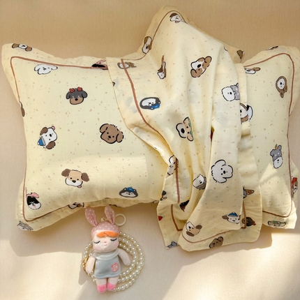 91家纺网 家纺一手货源 找家纺 （总）百寐 2025母婴级A类双层棉纱枕套婴幼儿30*50卡通宝宝枕套35*55/40*60/48*74子母信封枕套