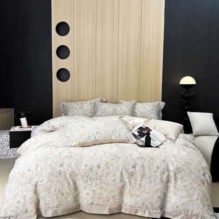 91家纺网 家纺一手货源 找家纺 （总）慕梵家居 2025新款100%莱赛尔四件套高端轻奢套件