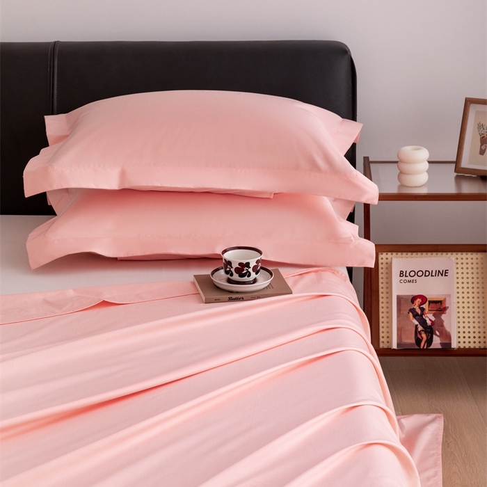 91家纺网 家纺一手货源 找家纺 宝时兰 2025新款100支新疆长绒棉单品床单全棉枕套纯棉三件套 倾颜玉