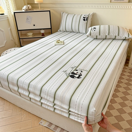 91家纺网 家纺一手货源 找家纺 （总）格里芬家纺 2025新款全棉烫画老粗布印花床笠