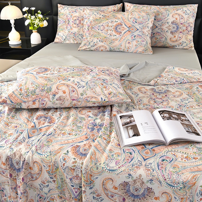 91家纺网 家纺一手货源 找家纺 欧夏家纺 2025新款凉感玻尿酸焕颜被夏被 罗马情怀