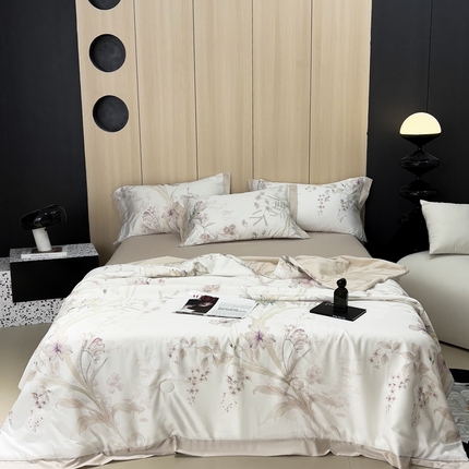 91家纺网 家纺一手货源 找家纺 （总）慕梵家居 2025新款100%莱赛尔夏被四件套夏凉被被子被芯