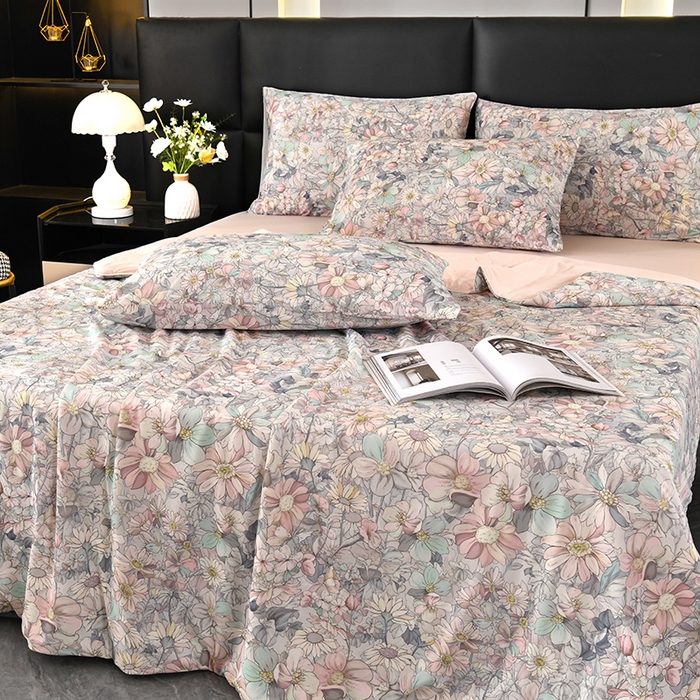 91家纺网 家纺一手货源 找家纺 欧夏家纺 2025新款凉感玻尿酸焕颜被夏被 巴黎风情