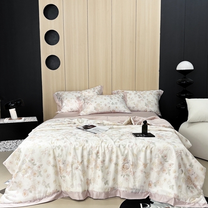 91家纺网 家纺一手货源 找家纺 （总）慕梵家居 2025新款100%莱赛尔夏被四件套夏凉被被子被芯