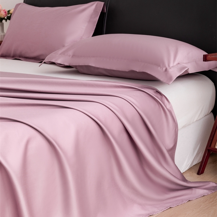 91家纺网 家纺一手货源 找家纺 宝时兰 2025新款100支新疆长绒棉单品床单全棉枕套纯棉三件套 樱洛粉