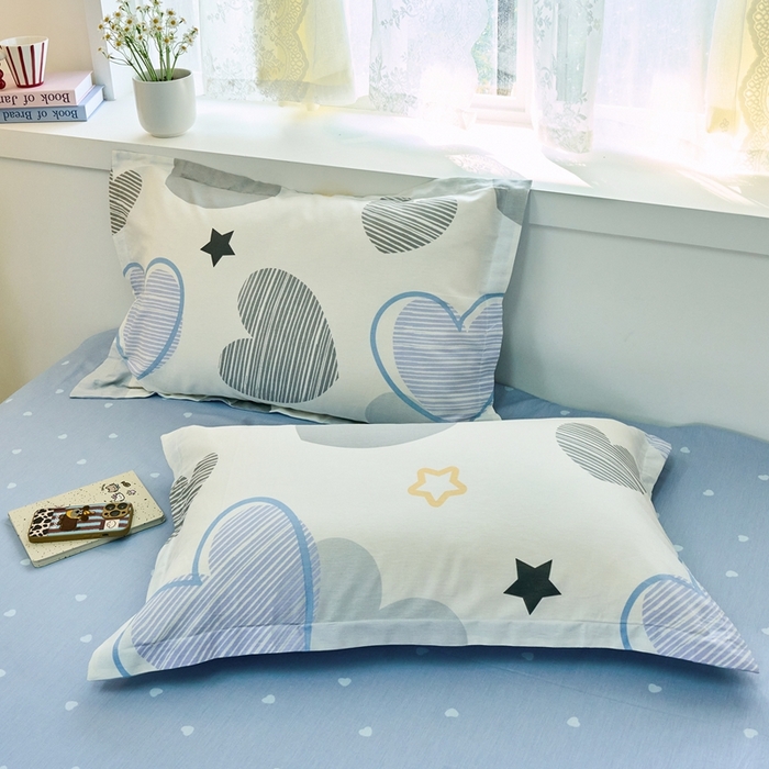 91家纺网 家纺一手货源 找家纺 （总）珂博家纺 2025新款12868全棉纯棉小清新印花系列单品枕套