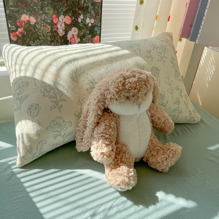 91家纺网 家纺一手货源 找家纺 韩巢家纺 2025新款云感双层纱超柔裸睡级学生宿舍上下铺床单被套三件套-（提供卖家秀） 海像森林