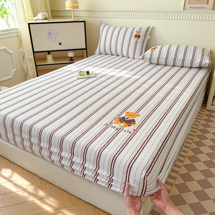 91家纺网 家纺一手货源 找家纺 （总）格里芬家纺 2025新款全棉烫画老粗布印花床笠