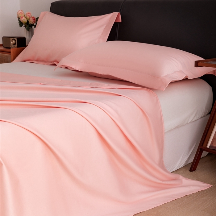 91家纺网 家纺一手货源 找家纺 宝时兰 2025新款100支新疆长绒棉单品床单全棉枕套纯棉三件套 倾颜玉