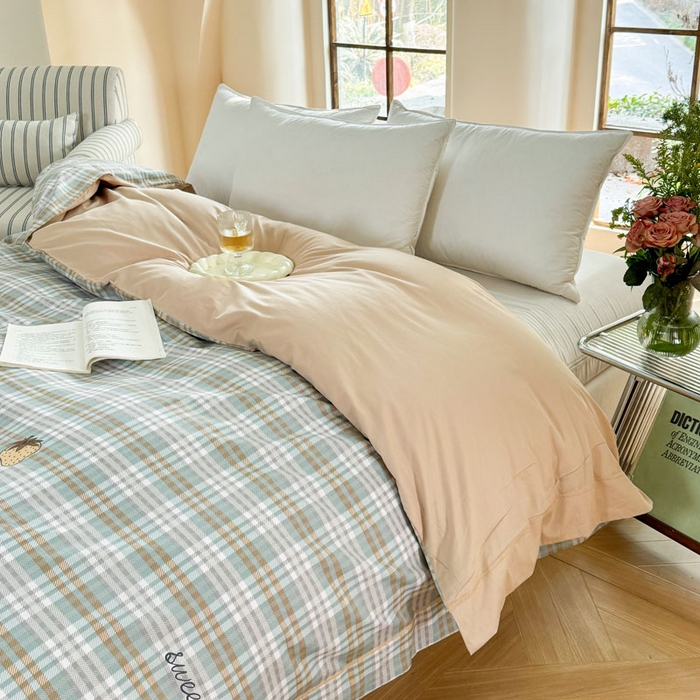 91家纺网 家纺一手货源 找家纺 （总）7V 2025全棉被套133*76纯棉轻奢宽边单被套喷气长绒棉面料