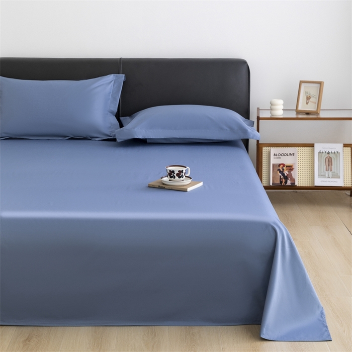 91家纺网 家纺一手货源 找家纺 宝时兰 2025新款100支新疆长绒棉单品床单全棉枕套纯棉三件套 景泰蓝