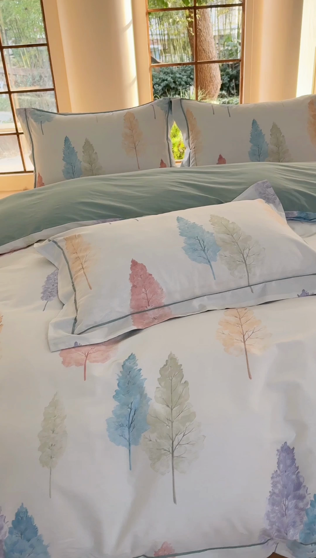 91家纺网 家纺一手货源 找家纺 7V 2025全棉被套133*76纯棉轻奢宽边单被套喷气长绒棉面料 麦风