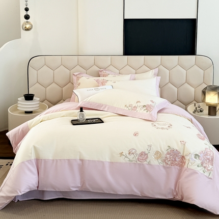 91家纺网 家纺一手货源 找家纺 （总）2025新款全棉伊莉莎系列四件套