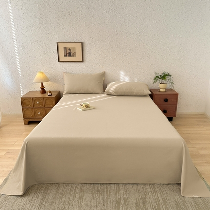 91家纺网 家纺一手货源 找家纺 （总）格里芬家纺 2025新款全棉纯色老粗布床单