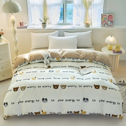 91家纺网 家纺一手货源 找家纺 （总）珂博家纺 2025新款12868全棉纯棉小清新印花系列单品被套