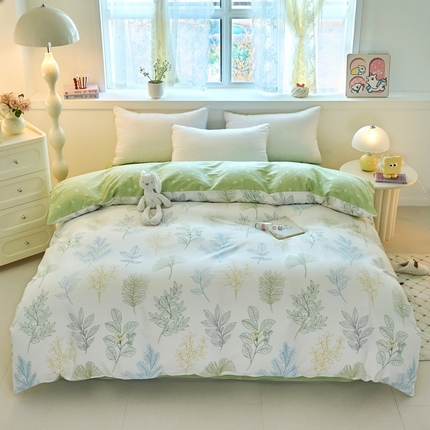 91家纺网 家纺一手货源 找家纺 （总）珂博家纺 2025新款12868全棉纯棉小清新印花系列单品被套