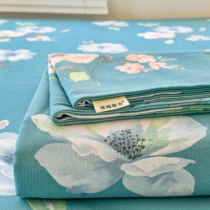 91家纺网 家纺一手货源 找家纺 梵朴 2025新款原棉老粗布床单 水墨江南