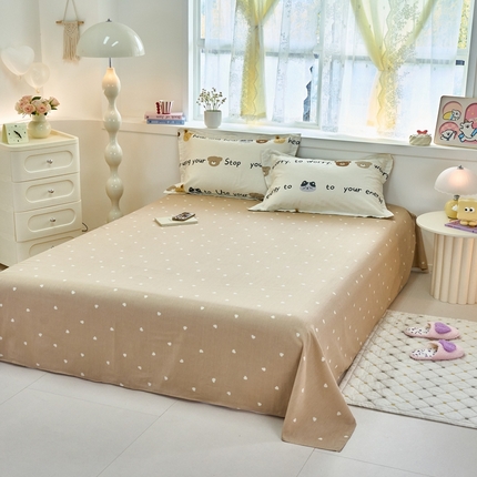 91家纺网 家纺一手货源 找家纺 （总）珂博家纺 2025新款12868全棉纯棉小清新印花系列单品床单床笠