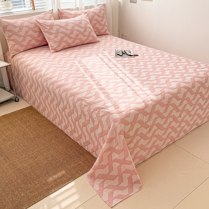 眠博士2025新款AB版简约时尚A类全棉三层纱系列单床单 三层纱单床单-慕斯-粉