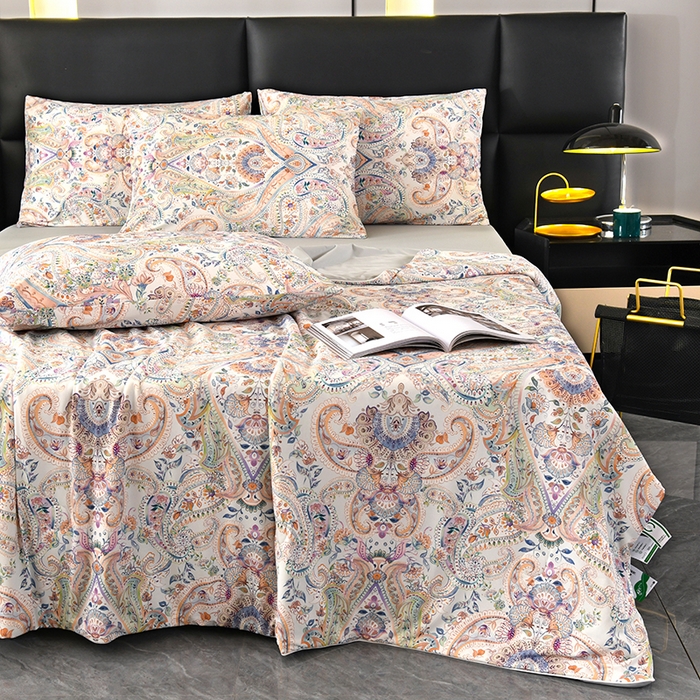 91家纺网 家纺一手货源 找家纺 欧夏家纺 2025新款凉感玻尿酸焕颜被夏被 罗马情怀