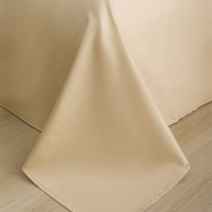 91家纺网 家纺一手货源 找家纺 宝时兰 2025新款100支新疆长绒棉单品床单全棉枕套纯棉三件套 香槟金