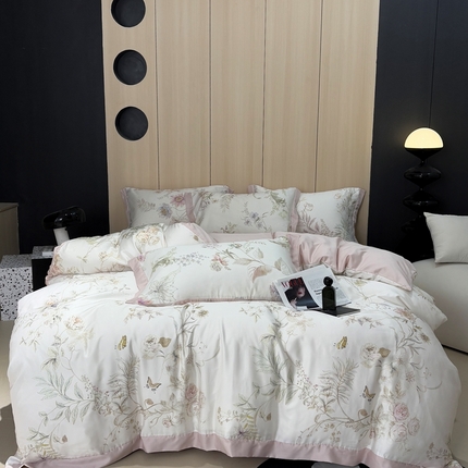 91家纺网 家纺一手货源 找家纺 （总）慕梵家居 2025新款100%莱赛尔四件套高端轻奢套件