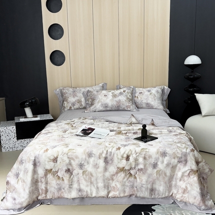 91家纺网 家纺一手货源 找家纺 （总）慕梵家居 2025新款100%莱赛尔夏被四件套夏凉被被子被芯