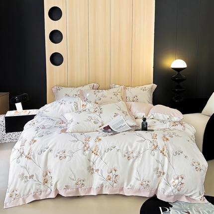 91家纺网 家纺一手货源 找家纺 （总）慕梵家居 2025新款100%莱赛尔四件套高端轻奢套件