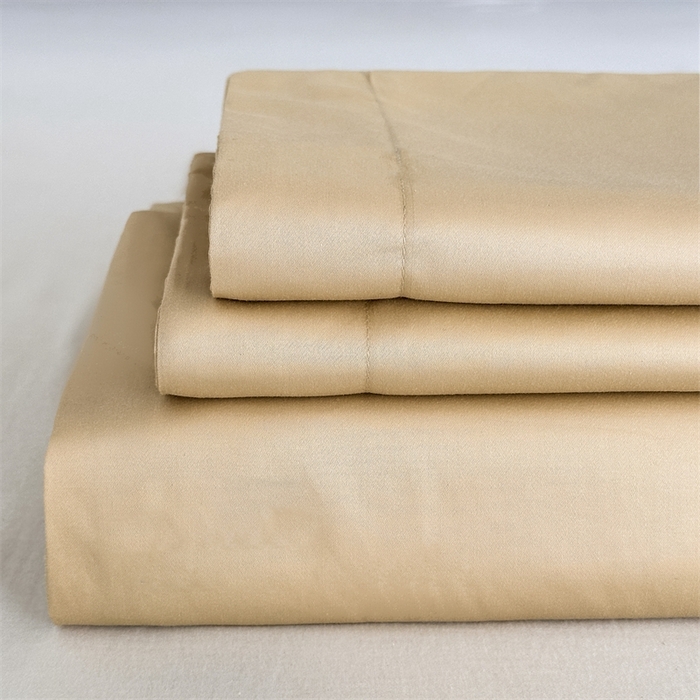 91家纺网 家纺一手货源 找家纺 宝时兰 2025新款100支新疆长绒棉单品床单全棉枕套纯棉三件套 香槟金