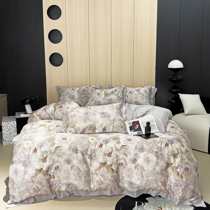 91家纺网 家纺一手货源 找家纺 （总）慕梵家居 2025新款100%莱赛尔四件套高端轻奢套件