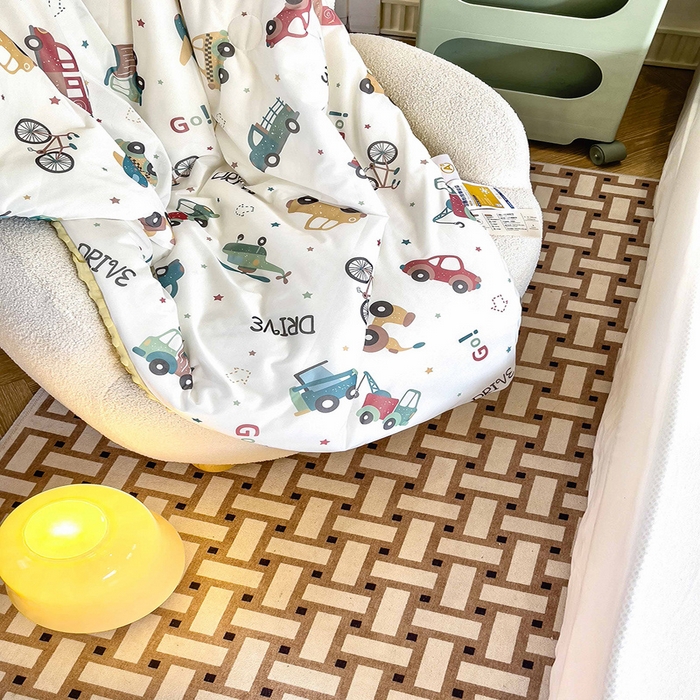 91家纺网 家纺一手货源 找家纺 绒梦里 2025新款儿童卡通系列A类凉感冰豆豆夏被 车车世界