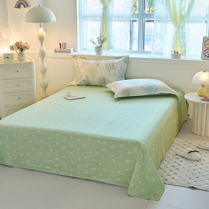 91家纺网 家纺一手货源 找家纺 （总）珂博家纺 2025新款12868全棉纯棉小清新印花系列单品床单床笠